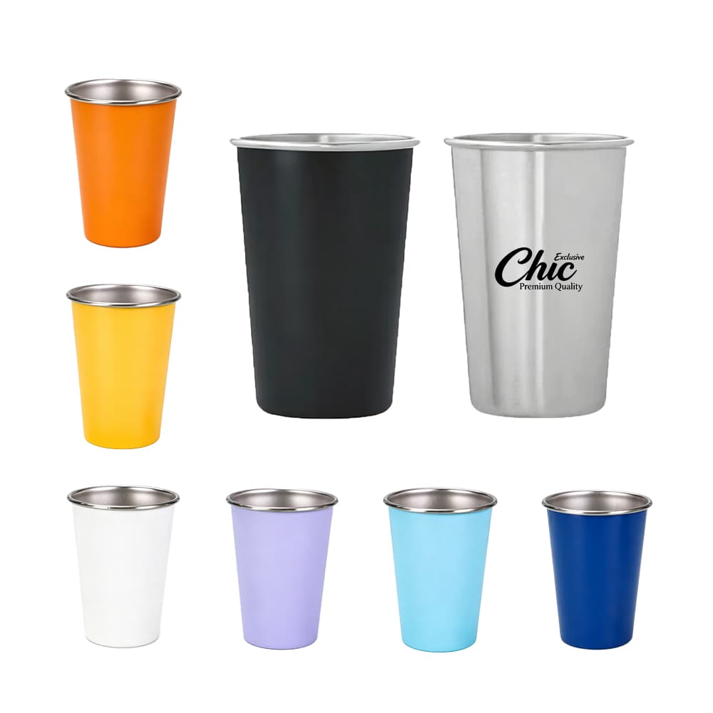 Brushed Stainless Pint Cup