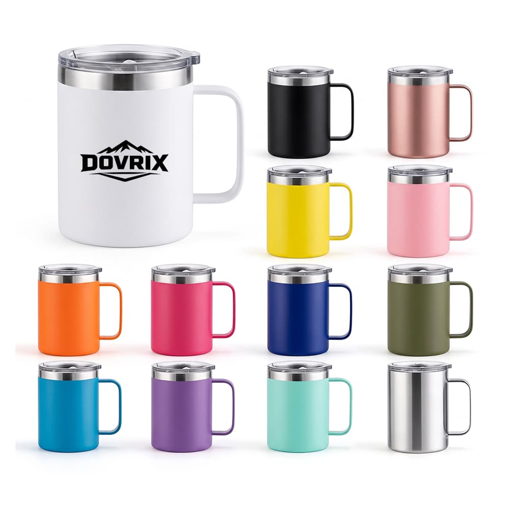 16 oz Double-Wall Steel Mug w/ Handle