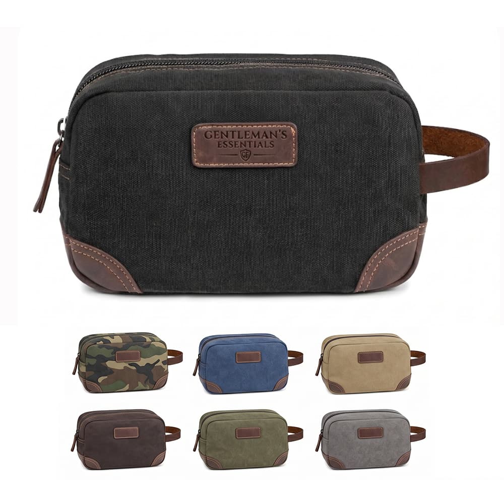 Canvas Water-Resistant Toiletry Bag